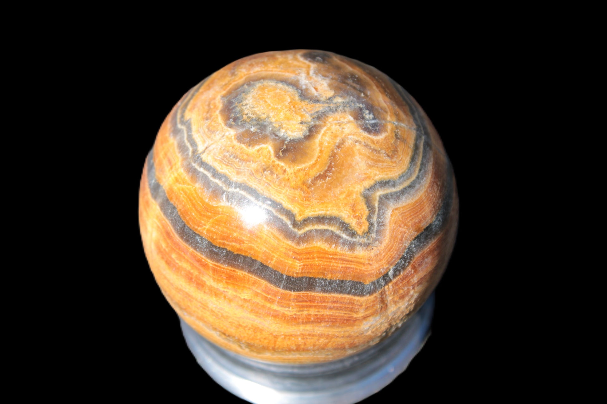 BumbleBee Calcite sphere 51mm  203g Rocks and Things