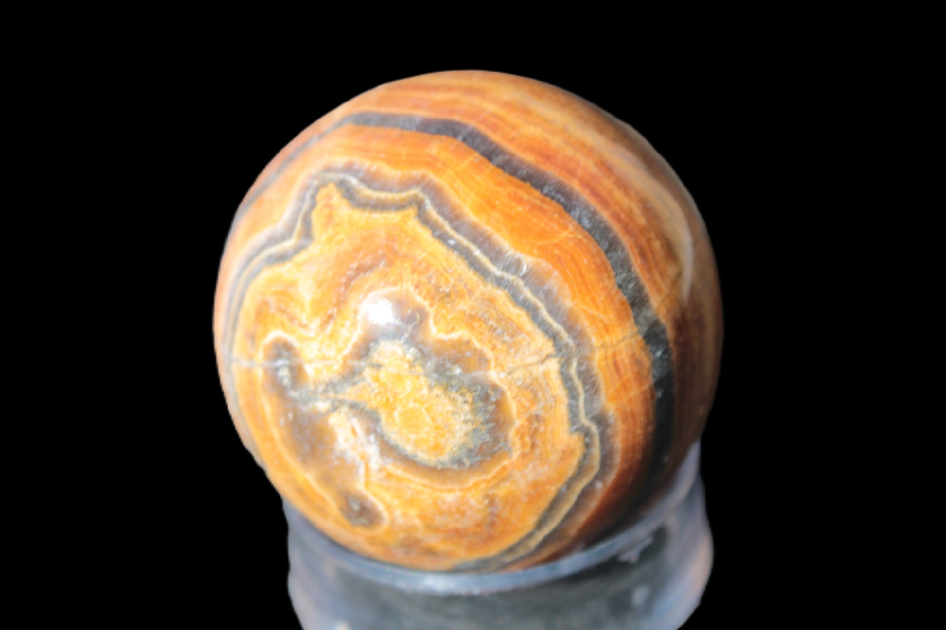 BumbleBee Calcite sphere 51mm  203g Rocks and Things