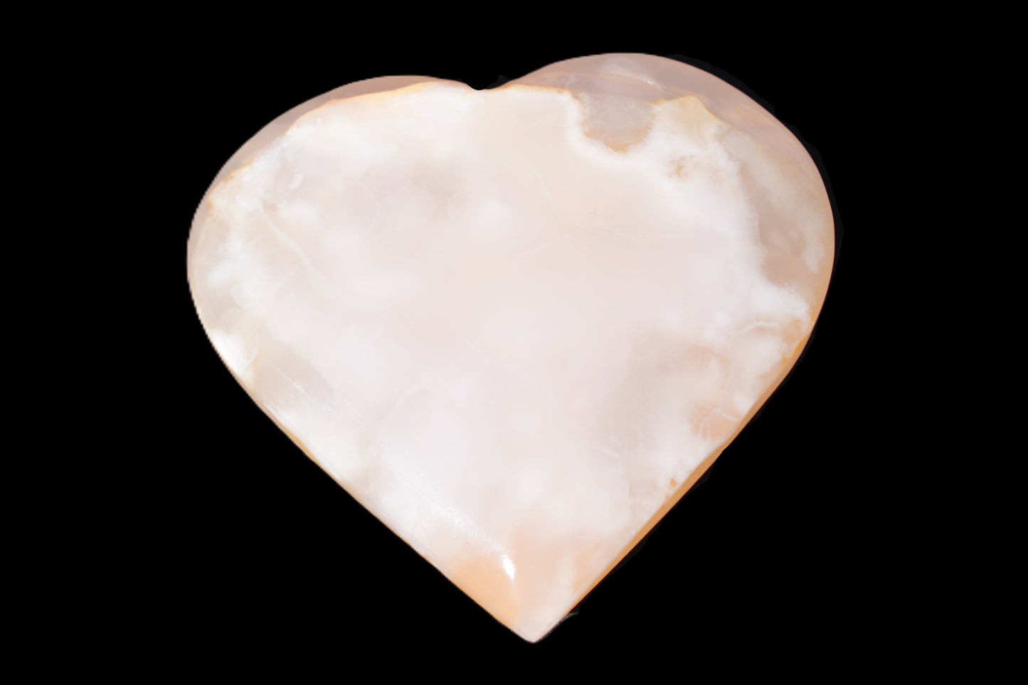 Orange Mangano Calcite heart  95*92*20mm  276g Rocks and Things