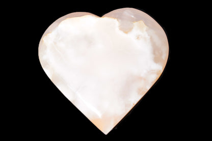 Orange Mangano Calcite heart  95*92*20mm  276g Rocks and Things