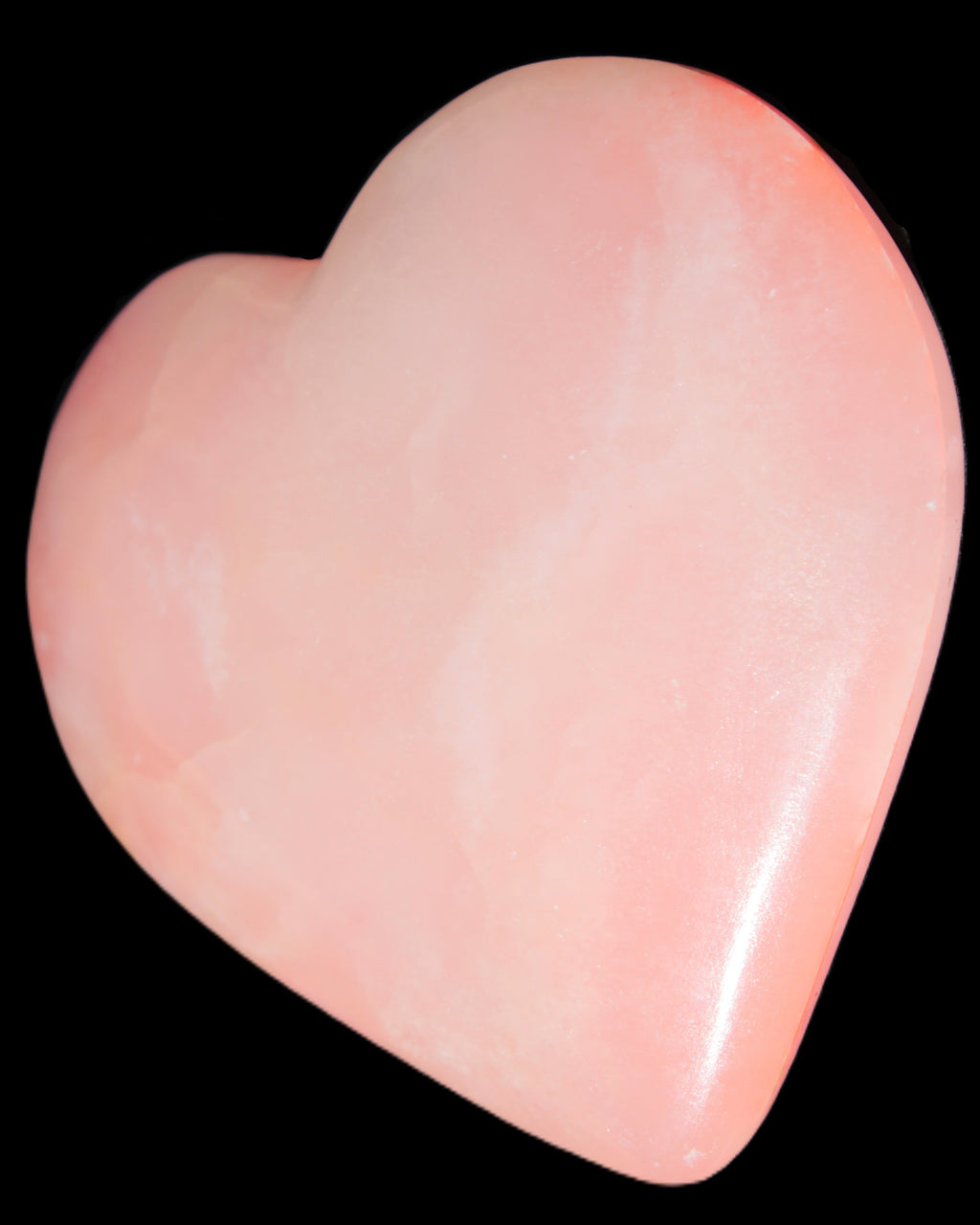 Calcite dyed hand-carved orange heart 71*70*20mm 135.9g Rocks and Things