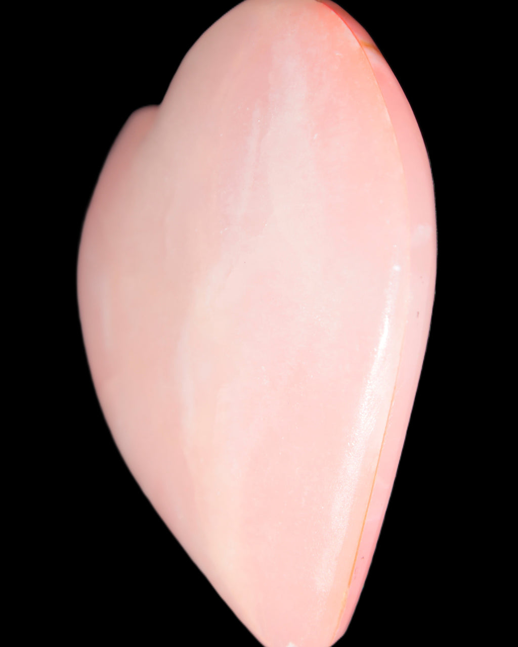 Calcite dyed hand-carved orange heart 71*70*20mm 135.9g Rocks and Things