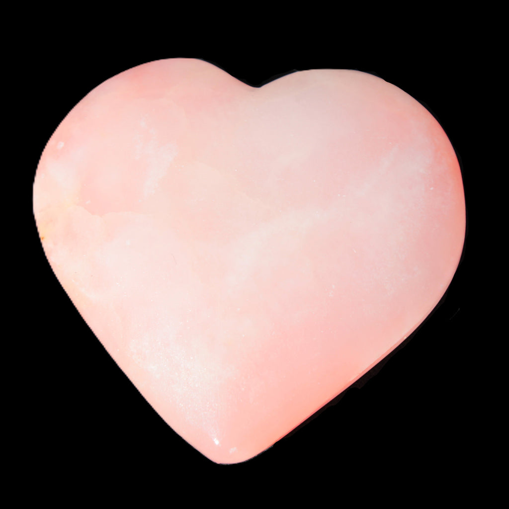 Calcite dyed hand-carved orange heart 71*70*20mm 135.9g Rocks and Things