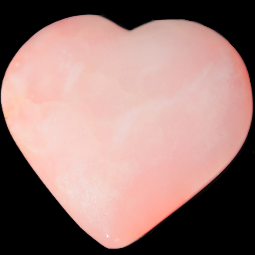 Calcite dyed hand-carved orange heart 71*70*20mm 135.9g Rocks and Things