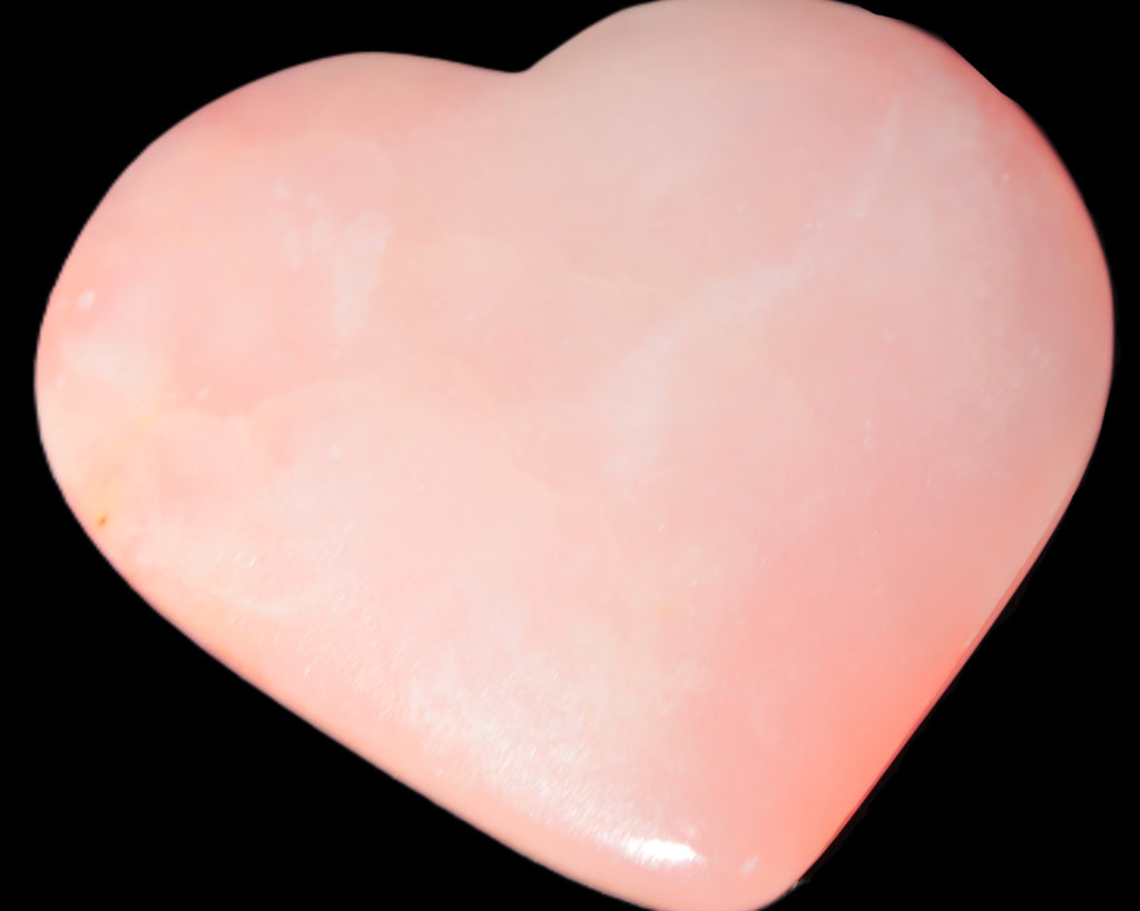 Calcite dyed hand-carved orange heart 71*70*20mm 135.9g Rocks and Things