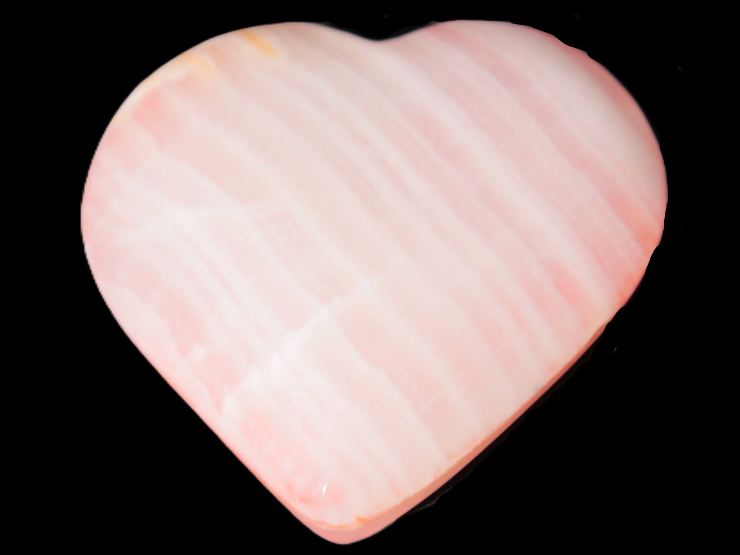 Calcite dyed hand-carved orange heart 71*70*20mm 135.9g Rocks and Things