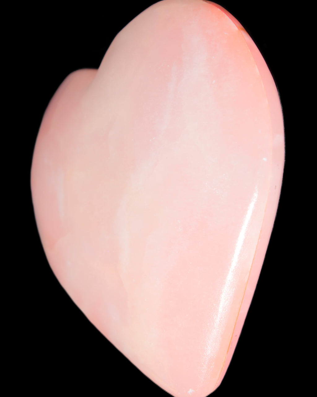 Calcite dyed hand-carved orange heart 71*70*20mm 135.9g Rocks and Things