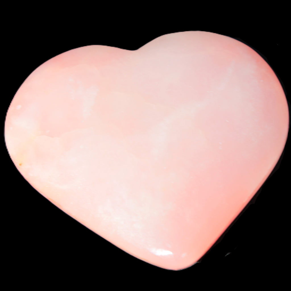 Calcite dyed hand-carved orange heart 71*70*20mm 135.9g Rocks and Things