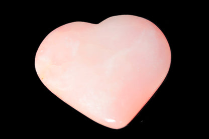 Calcite dyed hand-carved orange heart 71*70*20mm 135.9g Rocks and Things