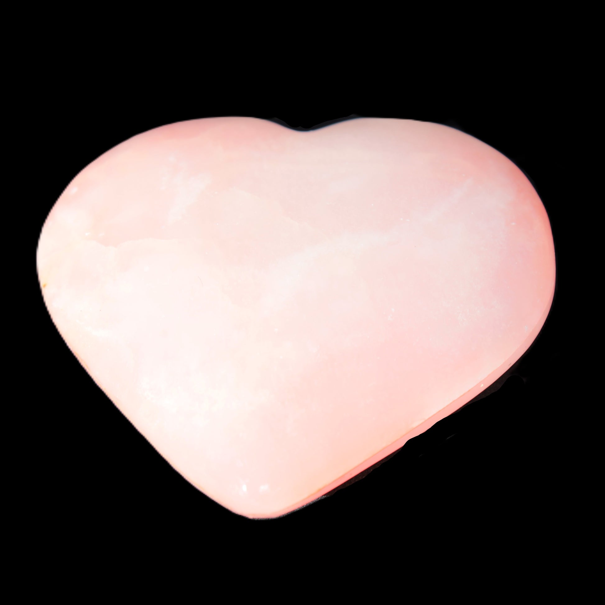 Calcite dyed hand-carved orange heart 71*70*20mm 135.9g Rocks and Things