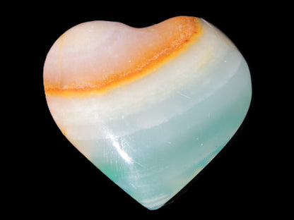 Calcite dyed hand-carved heart 61*69*14mm 91.7g Rocks and Things