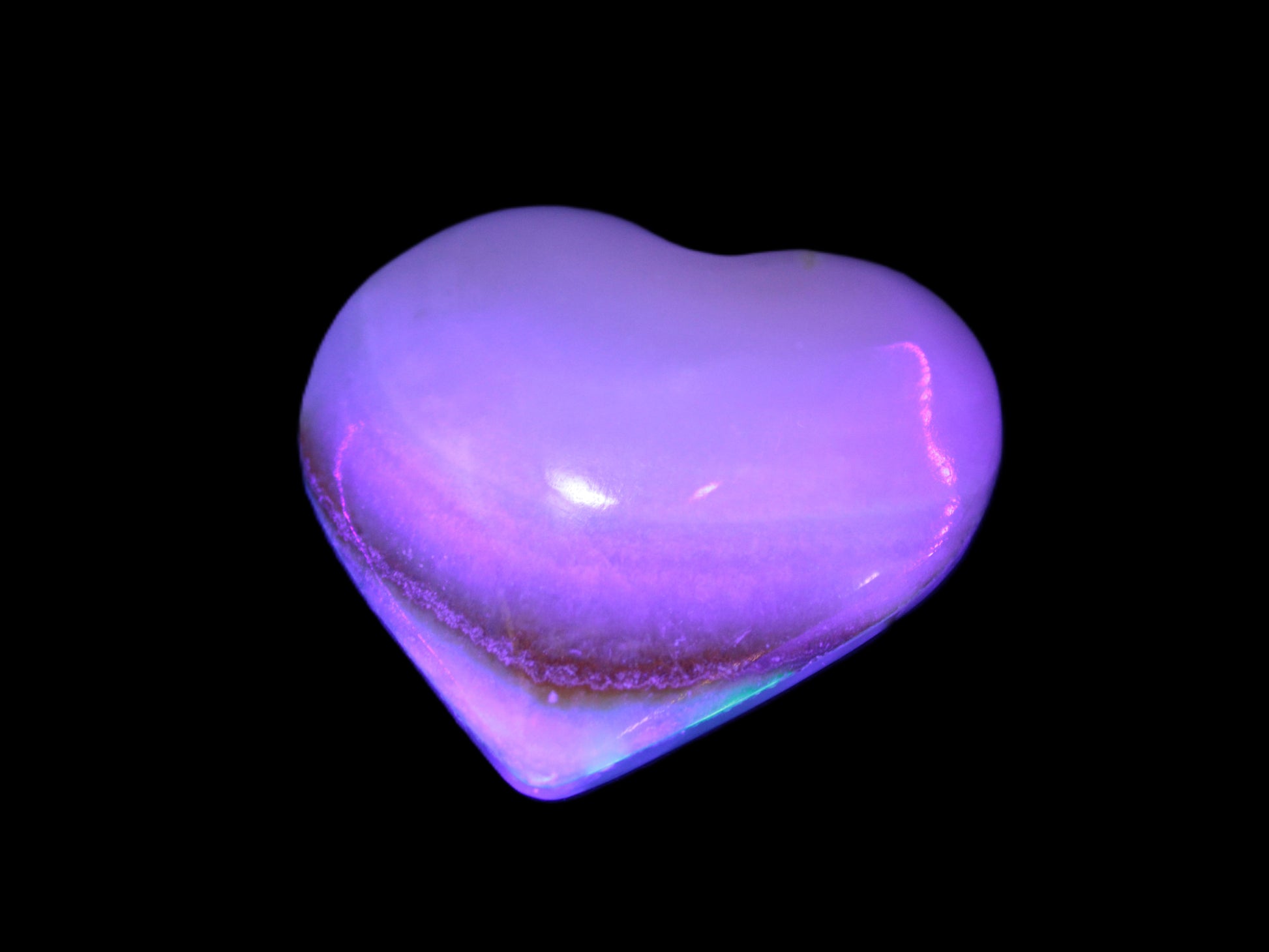 Calcite dyed hand-carved heart 61*69*14mm 91.7g Rocks and Things