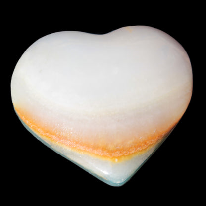 Calcite dyed hand-carved heart 61*69*14mm 91.7g Rocks and Things