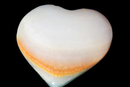 Calcite dyed hand-carved heart 61*69*14mm 91.7g Rocks and Things