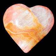 Calcite dyed hand-carved heart 61*58*16mm 85.5g in sunlight - Rocks and Things Store