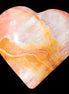 Calcite dyed hand-carved heart 61*58*16mm 85.5g in sunlight - Rocks and Things Store