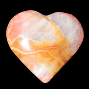 Calcite dyed hand-carved heart 61*58*16mm 85.5g in sunlight - Rocks and Things Store