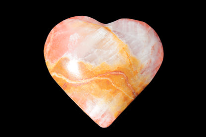 Calcite dyed hand-carved heart 61*58*16mm 85.5g Rocks and Things