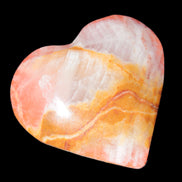 Calcite dyed hand-carved heart 61*58*16mm 85.5g in sunlight - Rocks and Things Store