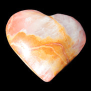Calcite dyed hand-carved heart 61*58*16mm 85.5g in sunlight - Rocks and Things Store