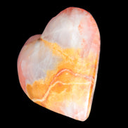 Calcite dyed hand-carved heart 61*58*16mm 85.5g in sunlight - Rocks and Things Store
