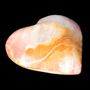 Calcite dyed hand-carved heart 61*58*16mm 85.5g in sunlight - Rocks and Things Store