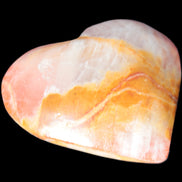 Calcite dyed hand-carved heart 61*58*16mm 85.5g in sunlight - Rocks and Things Store