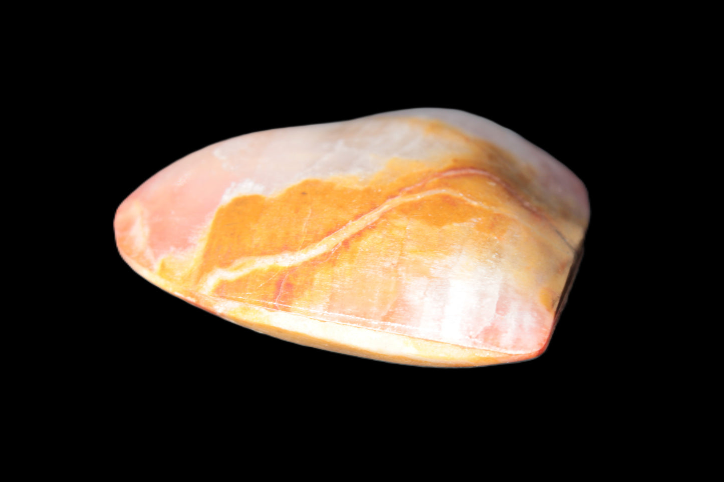 Calcite dyed hand-carved heart 61*58*16mm 85.5g Rocks and Things