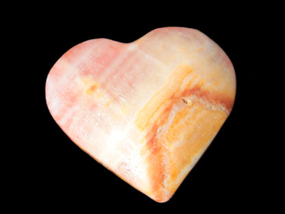 Calcite dyed hand-carved heart 61*58*16mm 85.5g Rocks and Things