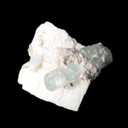 Aquamarine on pale green Elbaite with Muscovite 30mm 47.6ct 9.5g Rocks and Things
