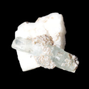 Aquamarine on pale green Elbaite with Muscovite 30mm 47.6ct 9.5g Rocks and Things
