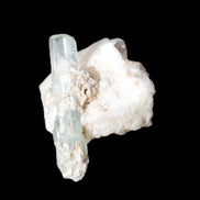 Aquamarine on pale green Elbaite with Muscovite 30mm 47.6ct 9.5g Rocks and Things