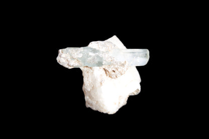 Aquamarine on pale green Elbaite with Muscovite 30mm 47.6ct 9.5g Rocks and Things