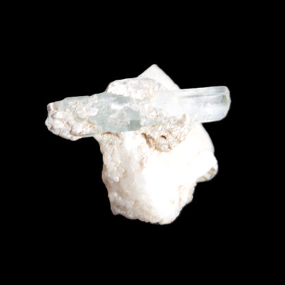 Aquamarine on pale green Elbaite with Muscovite 30mm 47.6ct 9.5g Rocks and Things