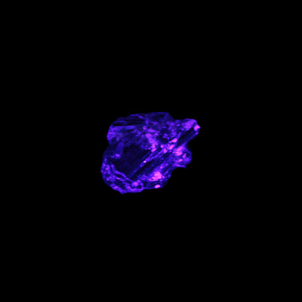 Black Tourmaline tiny rainbow crystal cluster 9.4ct 1.9g in UV light  - Rocks and Things Store