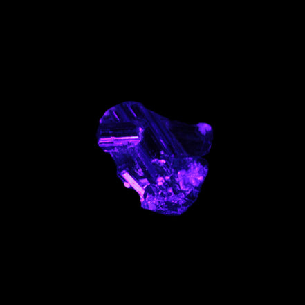 Black Tourmaline tiny rainbow crystal cluster 9.4ct 1.9g in UV light - Rocks and Things Store