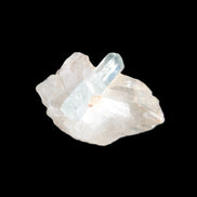 Blue/Clear double-terminated Aquamarine (22mm) and Calcite crystal 36mm 56.1ct 11.2g Rocks and Things