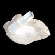 Blue/Clear double-terminated Aquamarine (22mm) and Calcite crystal 36mm 56.1ct 11.2g Rocks and Things