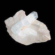 Blue/Clear double-terminated Aquamarine (22mm) and Calcite crystal 36mm 56.1ct 11.2g Rocks and Things