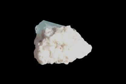 Blue Terminated Aquamarine crystal 21mm on Feldspar & Mica matrix 28mm 58.2ct 11.6g Rocks and Things