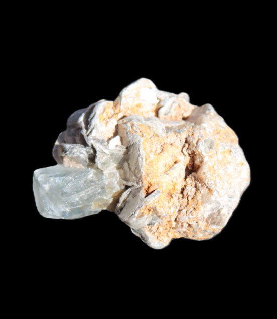 Terminated Aquamarine & Heliodor crystal 21mm with Lepidolite & Feldspar 52.1ct  10.4g Rocks and Things