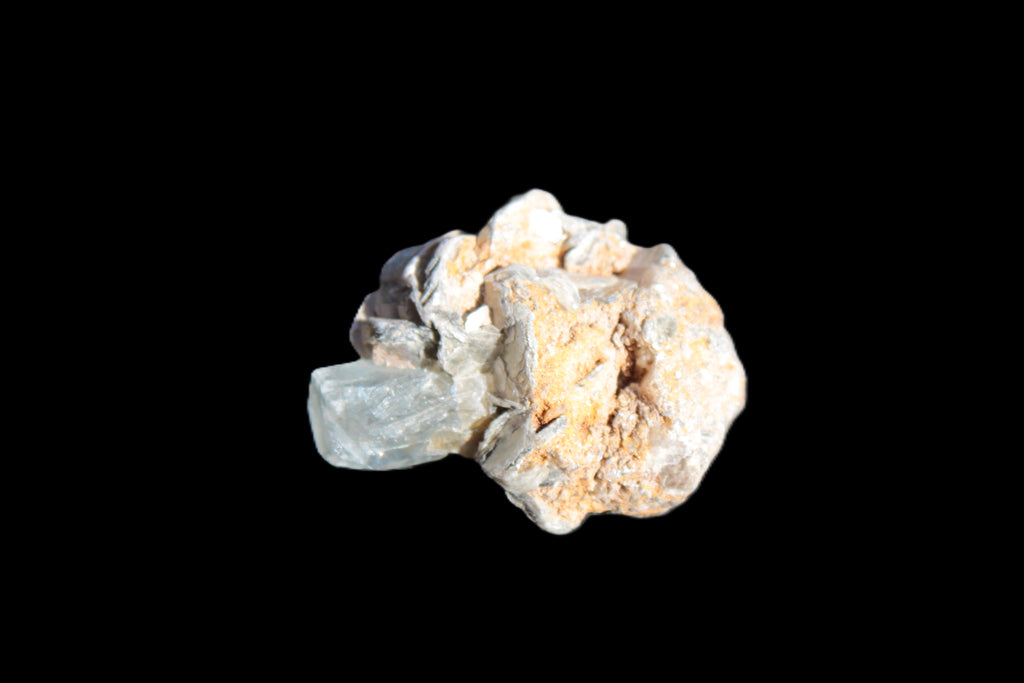 Terminated Aquamarine & Heliodor crystal 21mm with Lepidolite & Feldspar 52.1ct  10.4g Rocks and Things
