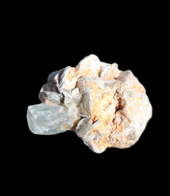 Terminated Aquamarine & Heliodor crystal 21mm with Lepidolite & Feldspar 52.1ct  10.4g Rocks and Things
