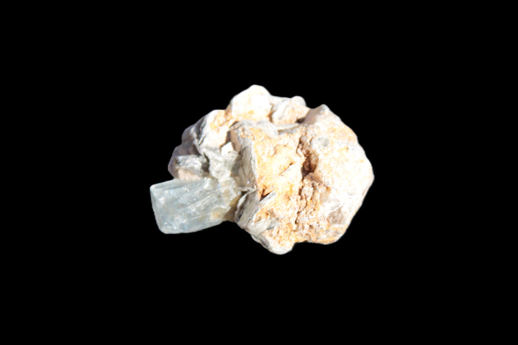 Terminated Aquamarine & Heliodor crystal 21mm with Lepidolite & Feldspar 52.1ct  10.4g Rocks and Things