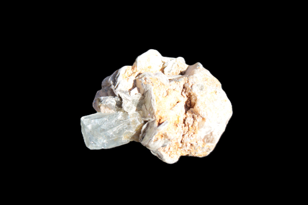 Terminated Aquamarine & Heliodor crystal 21mm with Lepidolite & Feldspar 52.1ct  10.4g Rocks and Things