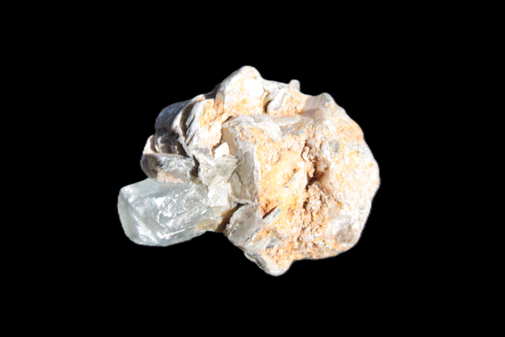 Terminated Aquamarine & Heliodor crystal 21mm with Lepidolite & Feldspar 52.1ct  10.4g Rocks and Things