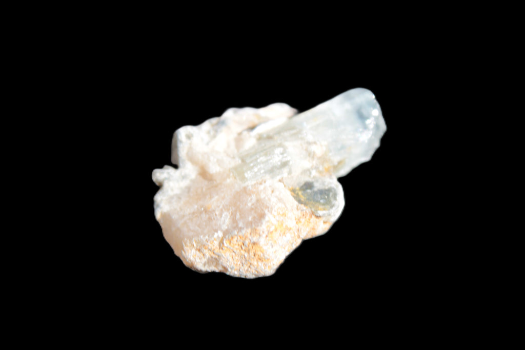 Terminated Aquamarine & Heliodor crystal 21mm with Lepidolite & Feldspar 52.1ct  10.4g Rocks and Things