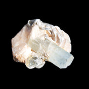 Terminated Aquamarine & Heliodor crystal 21mm with Lepidolite & Feldspar 52.1ct  10.4g Rocks and Things