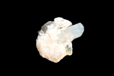 Terminated Aquamarine & Heliodor crystal 21mm with Lepidolite & Feldspar 52.1ct  10.4g Rocks and Things