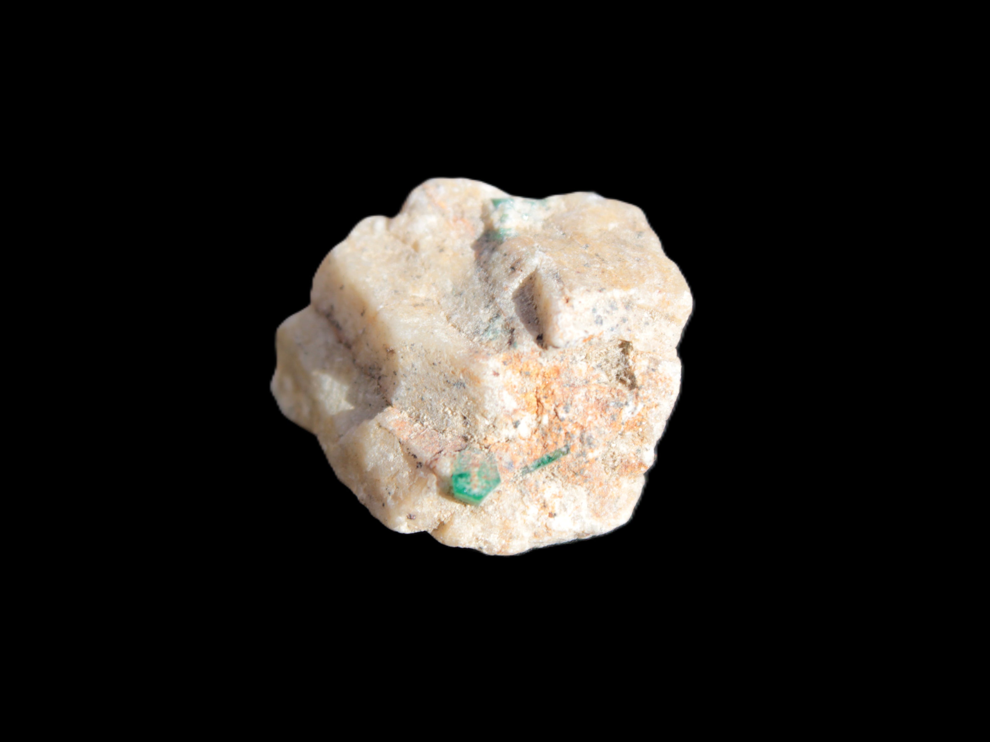 Emerald crystals on Feldspar matrix 59.6ct 11.9g Rocks and Things